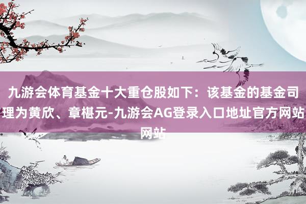 九游会体育基金十大重仓股如下：该基金的基金司理为黄欣、章椹元-九游会AG登录入口地址官方网站