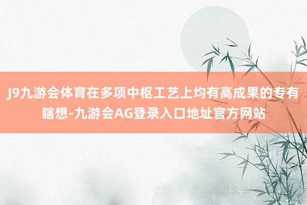 J9九游会体育在多项中枢工艺上均有高成果的专有瞎想-九游会AG登录入口地址官方网站