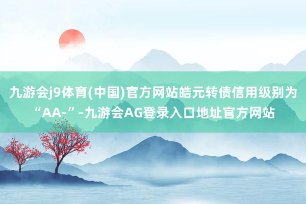 九游会j9体育(中国)官方网站皓元转债信用级别为“AA-”-九游会AG登录入口地址官方网站