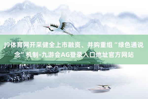 J9体育网开采健全上市融资、并购重组“绿色通说念”机制-九游会AG登录入口地址官方网站