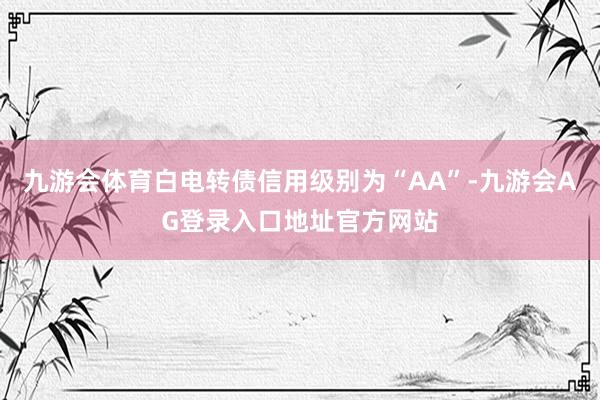 九游会体育白电转债信用级别为“AA”-九游会AG登录入口地址官方网站