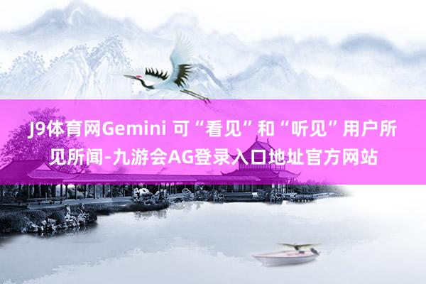 J9体育网Gemini 可“看见”和“听见”用户所见所闻-九游会AG登录入口地址官方网站